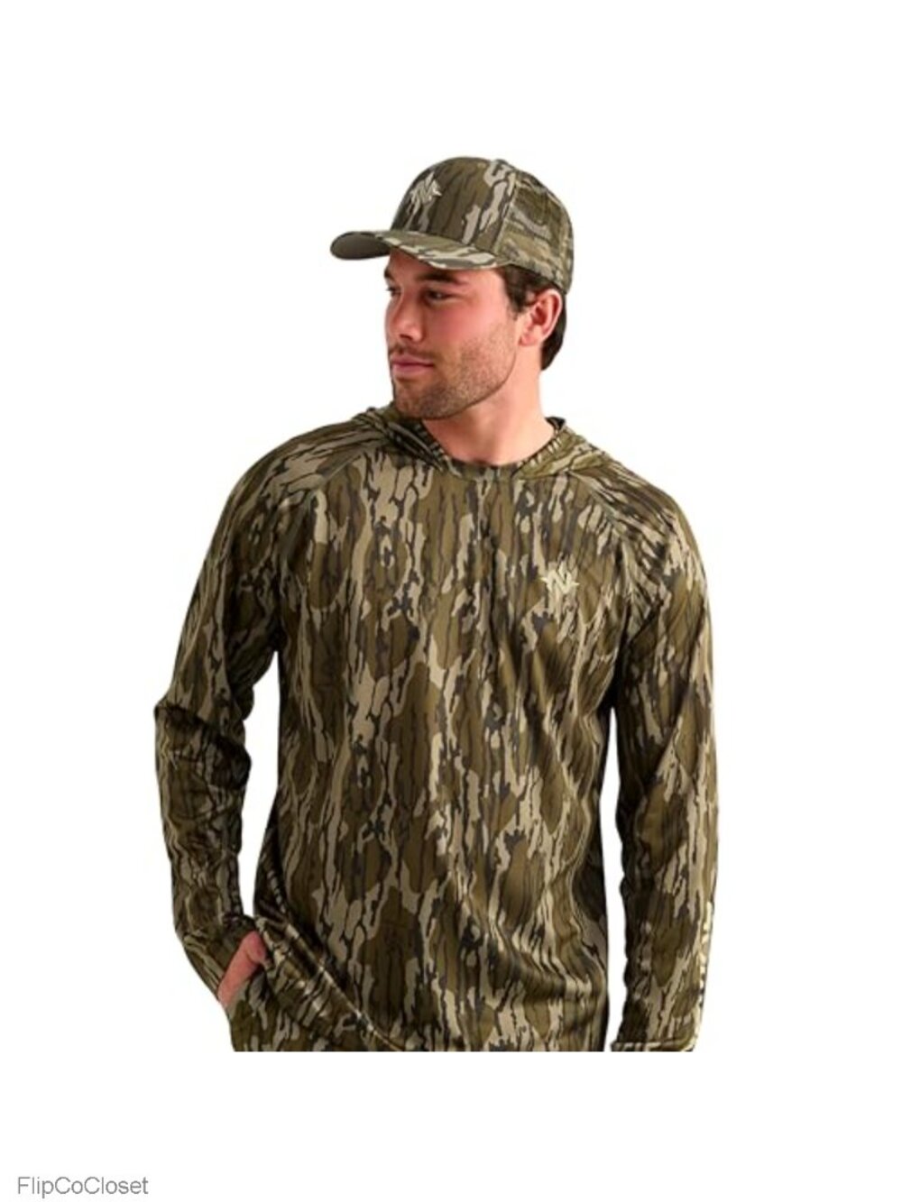 Performance Hunting Hoodie Long Sleeve UPF 50+ Lightweight Pullover Tee - Picture 1 of 6